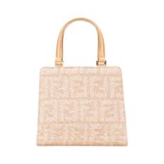 Fendi Vintage, Pre-owned, Dam, ONE Size, Förägda Strukturerade Vävda Topp Handtag Handväska för Vardagstote för Essentials