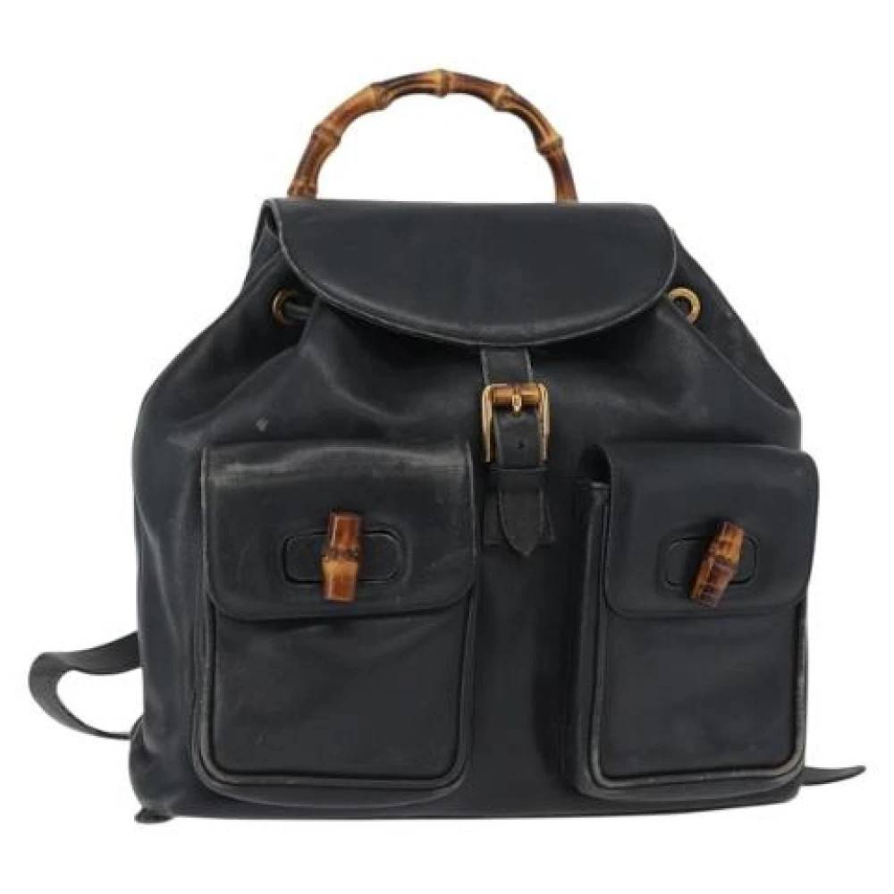 Gucci Vintage Pre-owned Vintage Rygsæk - Vintage - Dame - Blå - ONE SIZE - Uld