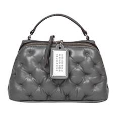 Maison Margiela, Tasker , Dame, Grå, ONE SIZE, Uld, Grå Læder Skuldertaske