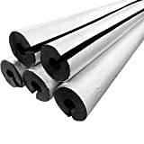 Rörisolering Slang 30 Mm Tjock Frostskyddsskum Skum Rörisolering För Utomhusvattenrör Kranar, 22 Mm- 120 Mm ID Gummislang Med Aluminiumfolie (Color : Thick 30mm, Size : ID 34mm)