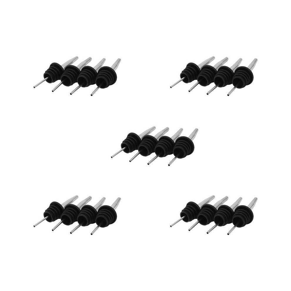 20Pcs Stainless Steel Whisky Liquor Oil Wine Bottle Pourer Cap Spout Stopper Mouth Dispenser Bartender