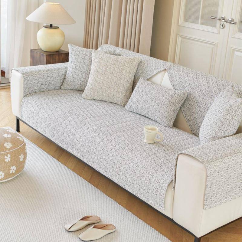 Autumn Home Cotton Slipcover Funda Sofa Mat Non-slip Blue Sofa Cushion Couch Sofa Covers Mat 70X70cm 1pc