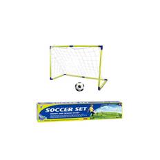 Masen Toys Fodboldmål m/bold & pumpe blå/grøn 80x60x40cm