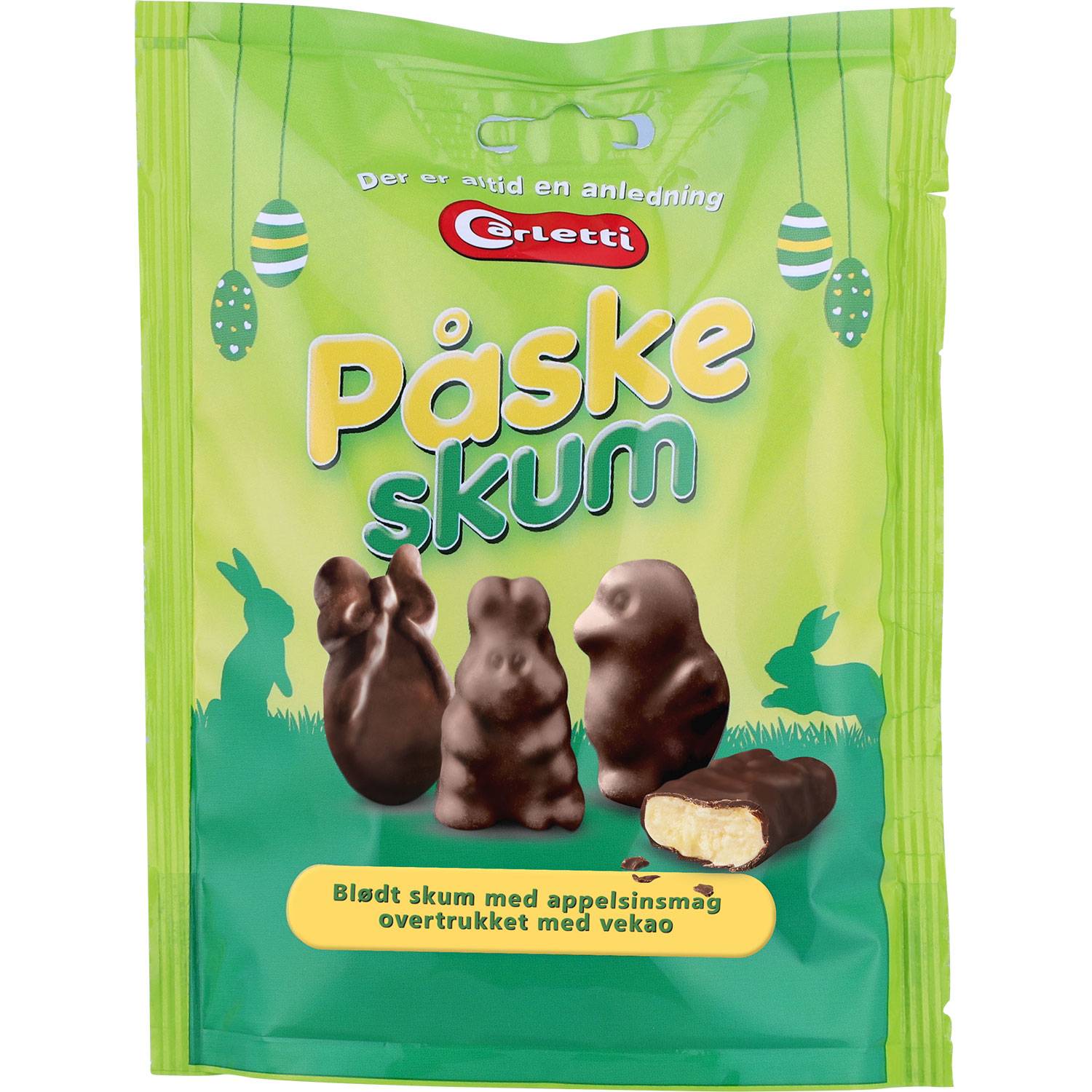 Carletti Påskeskum Appelsin/Mørkt Overtræk 70g