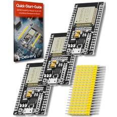 AZDelivery 3 x ESP-32 Dev Kit C unverlötet NodeMCU Module WLAN WiFi Development Board mit CP2102 (Nachfolgermodell zum ESP8266) und kompatibel mit Arduino inklusive E-Book!…
