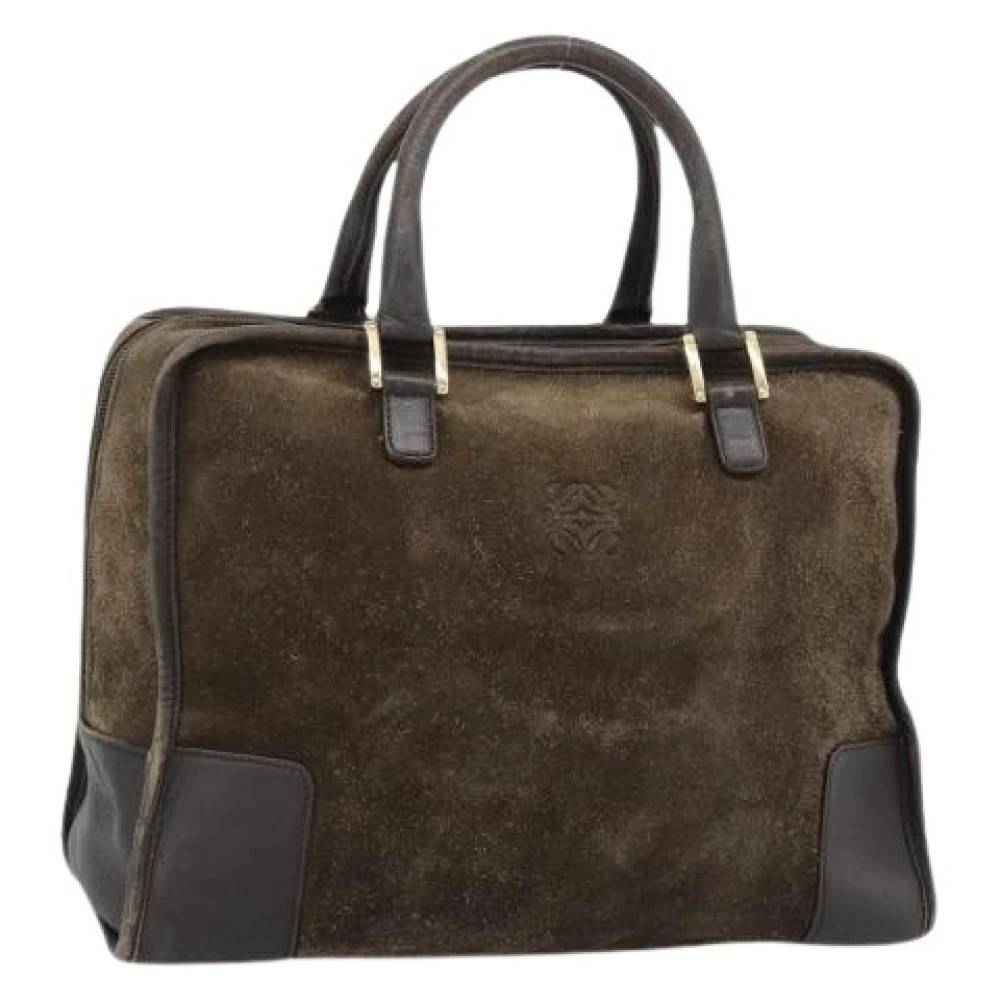 Loewe Pre-owned Pre-owned Suede Hand Bag - Vintage - Dame - Brun - ONE SIZE - Suede