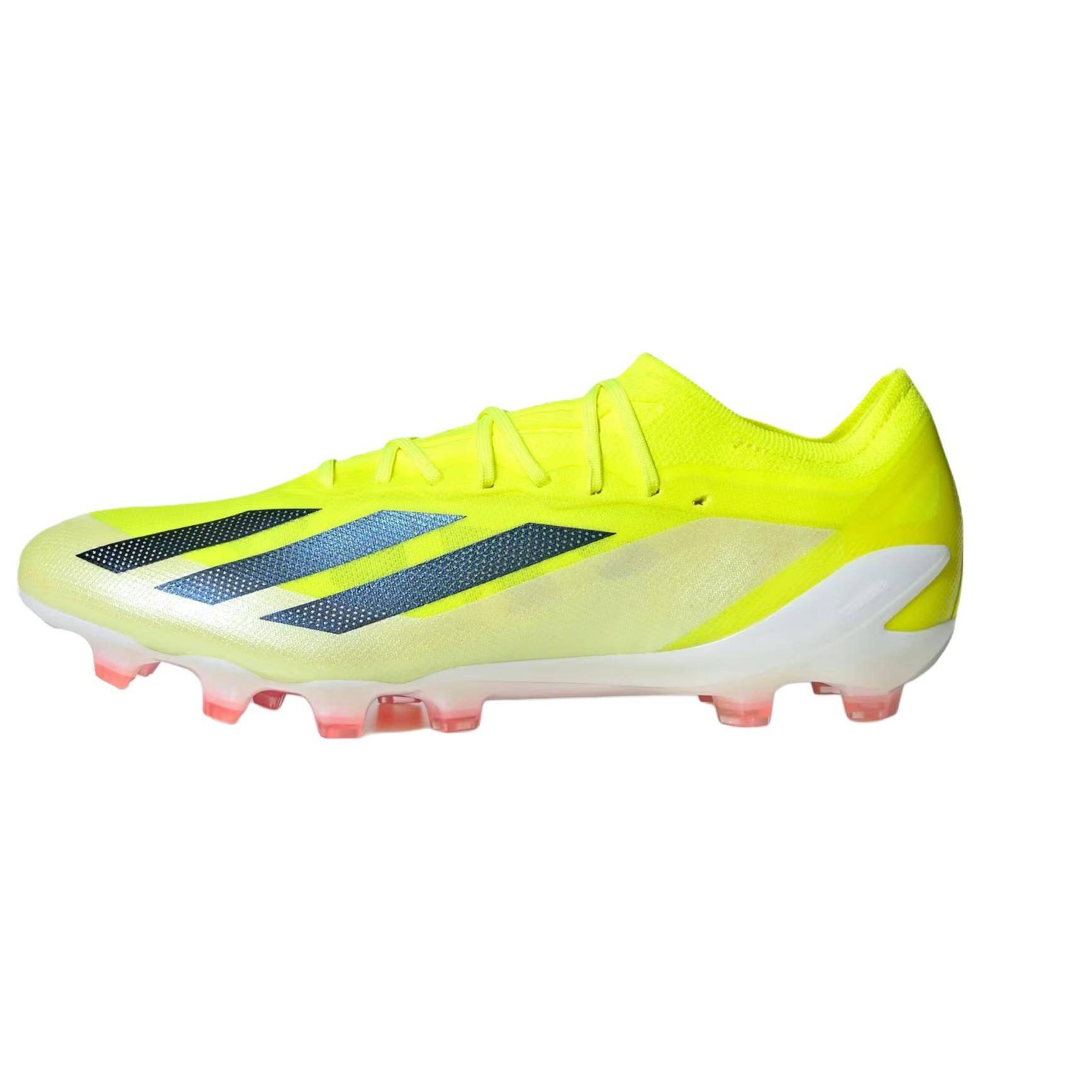 Adidas X CRAZYFAST AG Gummi Korta Dubbar Halkfria Slitstarka Fotbollsskor Herr Gula Sneakers ID6027 44⅔ gul