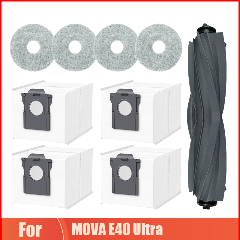 Compatible For MOVA E40 Ultra Replacement Parts Accessories Main Brush Mop Cloth Disposable Dust Bag