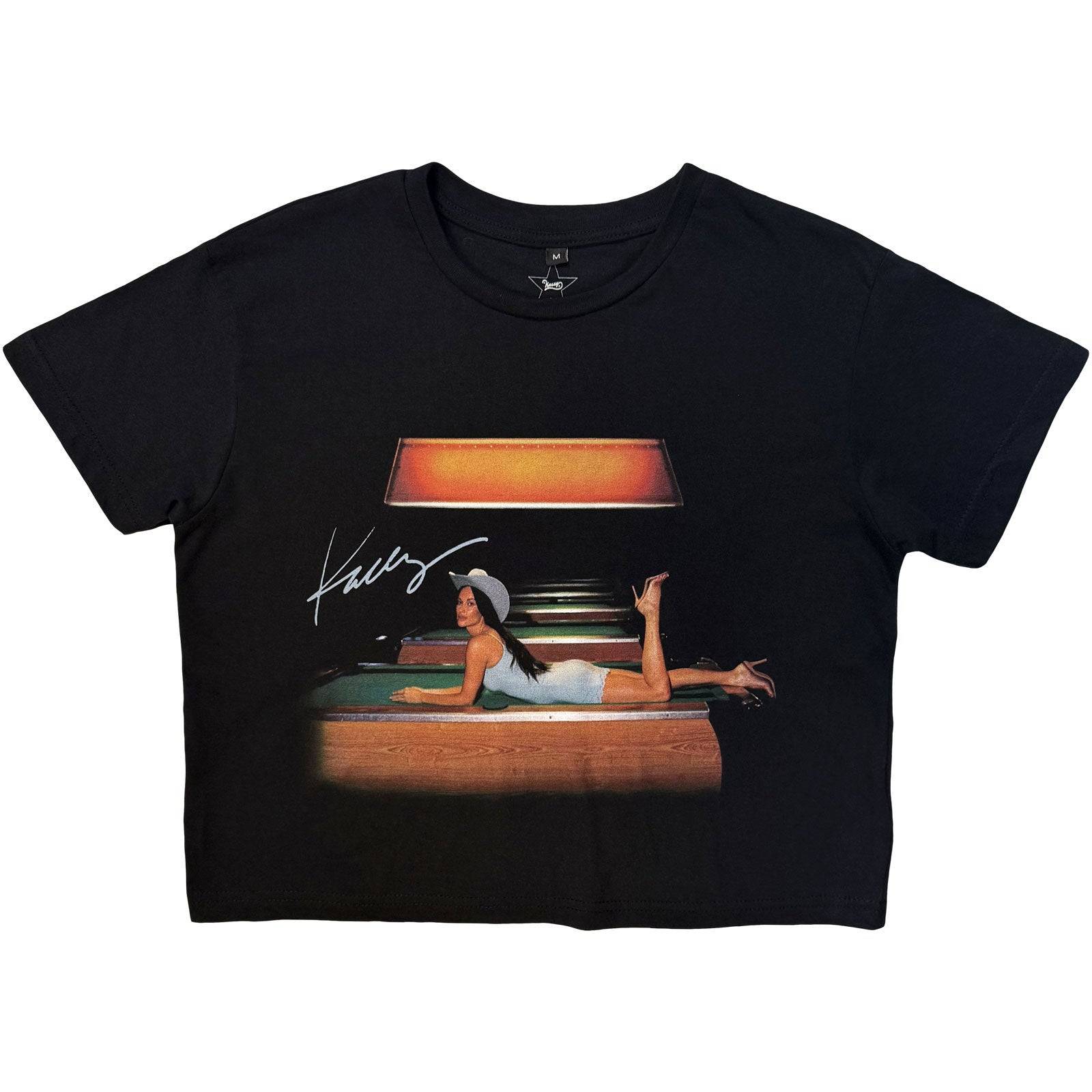 KACEY MUSGRAVES - POOL TABLE - Ladies Crop Top Black - Large