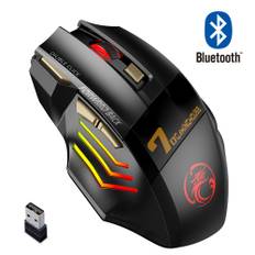 Uppladdningsbar trådlös mus Bluetooth Gamer Gaming Mus Dator Ergonomisk mus med bakgrundsbelysning Rgb tysta möss för bärbar dator Bluetooth mouse