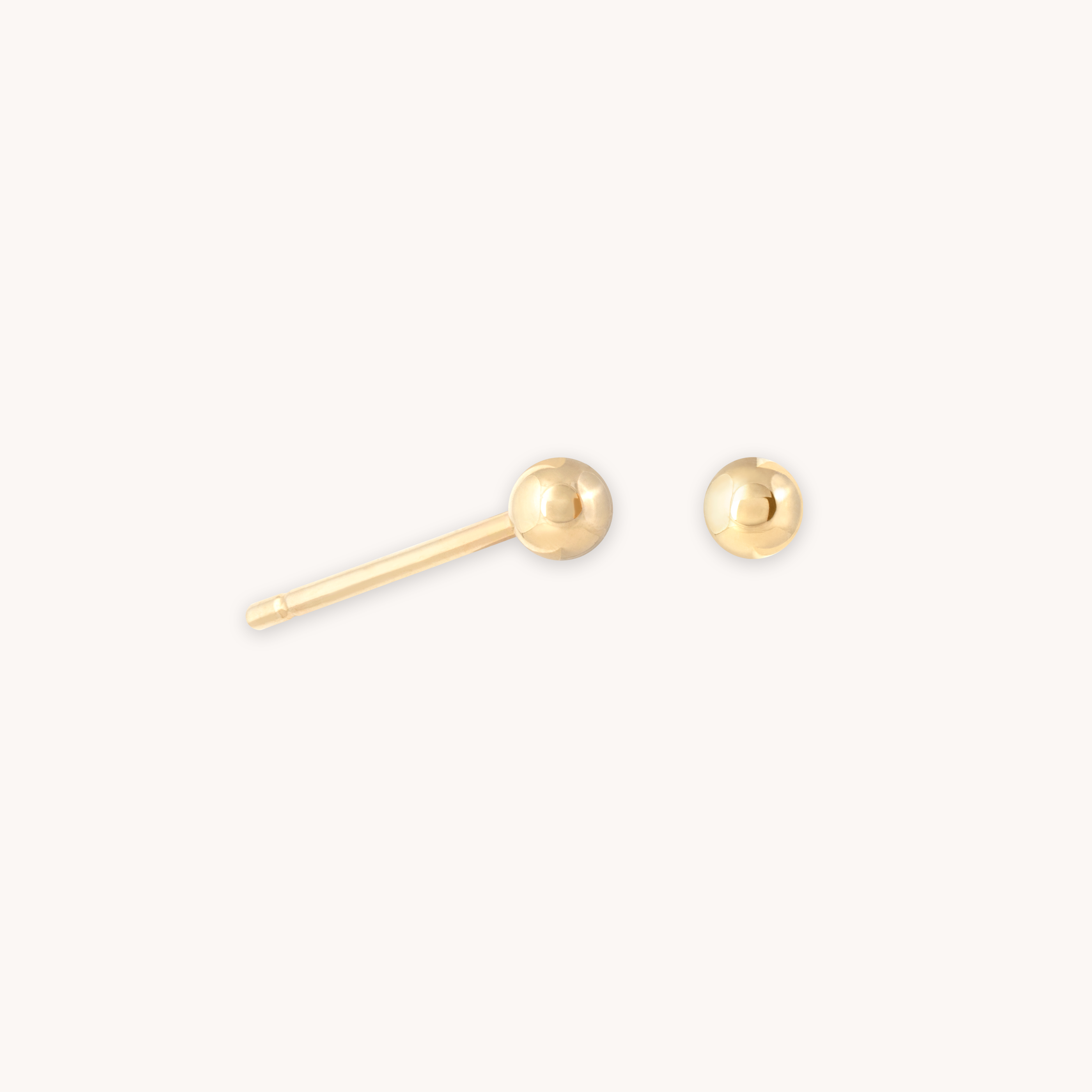 Small Ball Stud Earrings in Solid Gold | Jewellery by Astrid & Miyu
