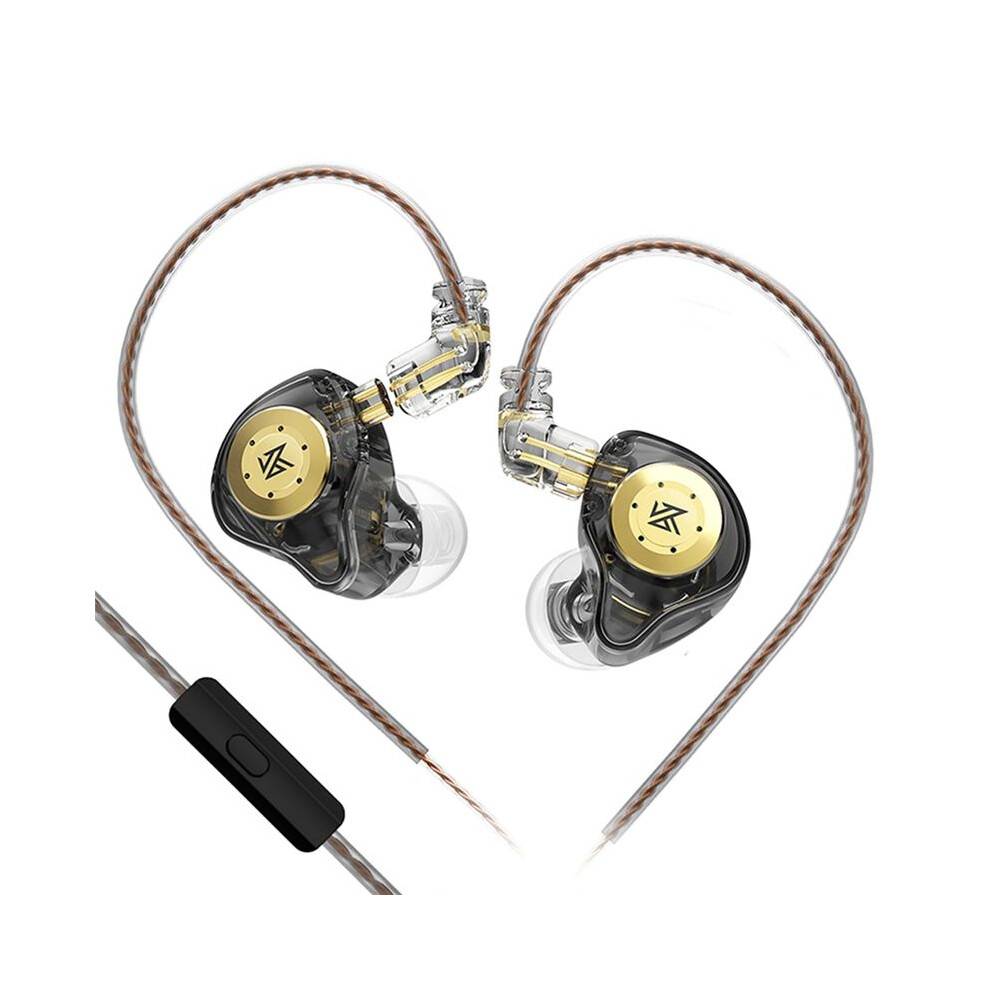 KZ EDX Pro Gaming Earbuds, HiFi IEM Earphones Earphones Dual Driver in Ear Monitor for Audiophile Dj Singers Black