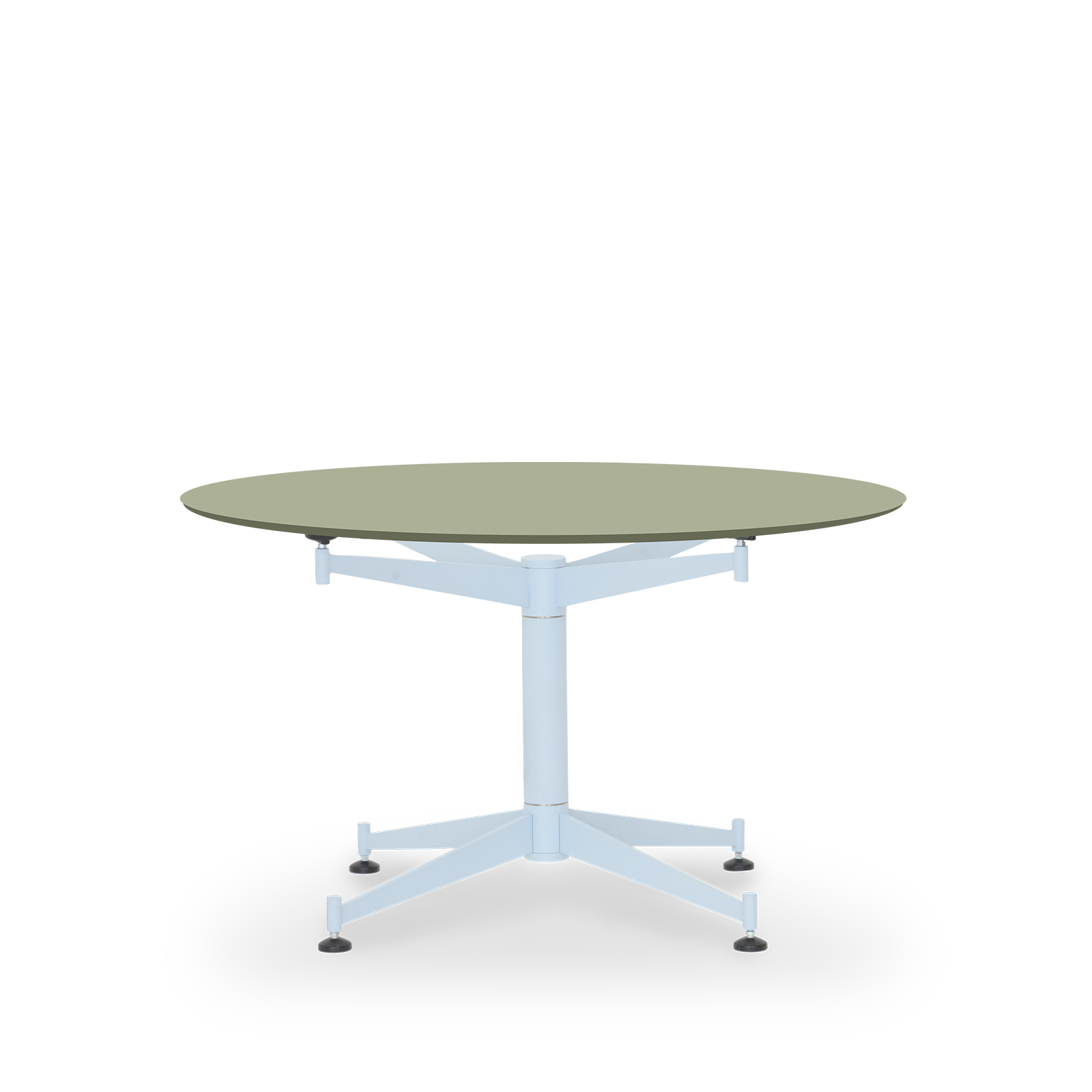 Star Table / Laminate B2B - 73-75 / Ø128 Laminate / Pale Olive Light cyan