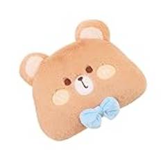 Bear Car Headrest Pillow, Cute Lumbar Support Pillow, Cartoon Auto Neck Pillow, Plush Car Headrest for Kids, Comfortable Cartoon Neck Pillow for Car, Home, Sofa, and Bed Use