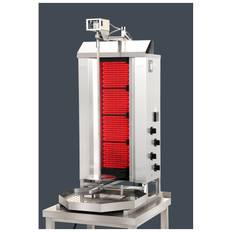 Kebabgrill CE4 el, 50 kg inkl. motor och fettuppsamlare, Potis