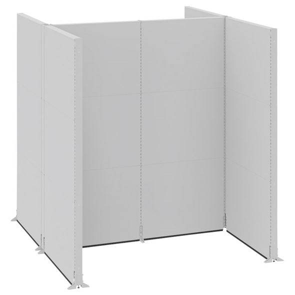 Skærmvæg Hans, kontor/industri, komplette moduler, LxBxH 2900 x 2670 x