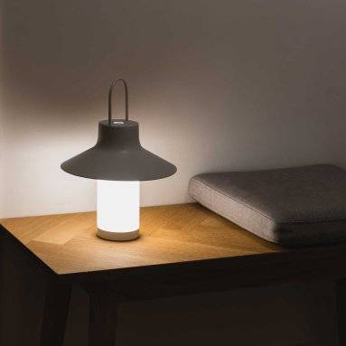 Shadow Large Grey beige Table Lamp