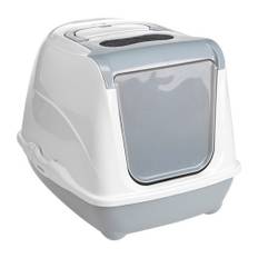 ANIONE Kattetoilet Flip Cat 50 x 37 x 39 cm grå & hvid