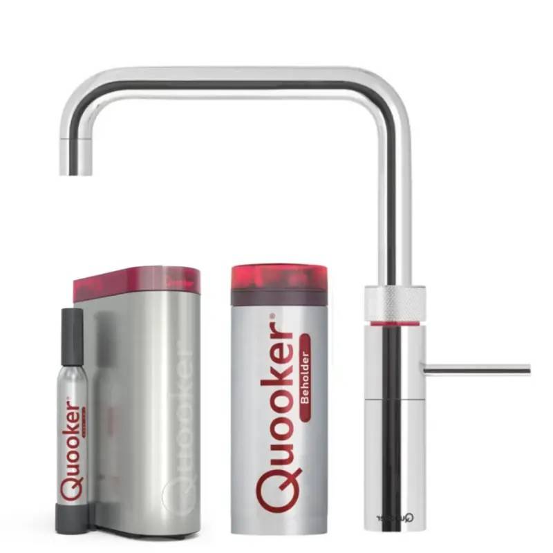 Quooker Fusion Square Krom 5i1, inkl. Pro3 beholder & Cube køler