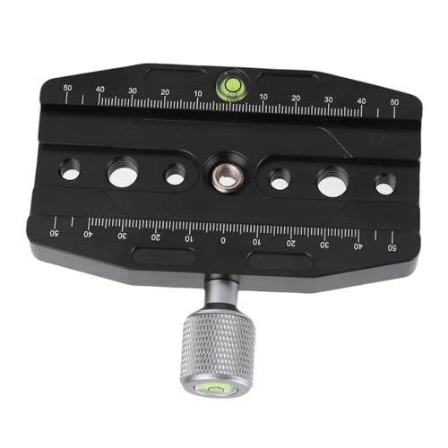 Akozon Camera Quick Release Clamp, för Arca Swiss Style Tripod Quick Release Clamp med 1/4in 3/8in Skruvhål Aluminiumlegering Kamera Quick Change Seat