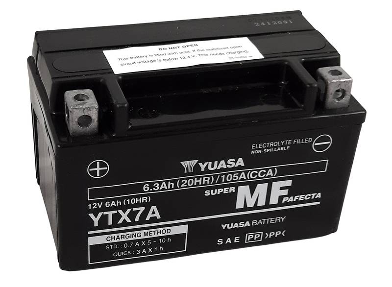 YUASA YUASA-batteri YUASA W / C underhållsfritt fabriksaktiverat - YTX7A FA Underhållsfritt batteri