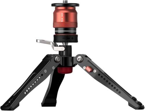 IFOOTAGE Cobra 3 Monopod Base-P Skrivbordsstativ, minipod med låg profil, kamera liten stativpedallåsdesign, 360° smidig rotation, 1/4 och 3/8 tums skruvar