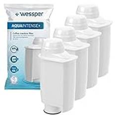 Wessper Kaffemaskin vattenfilter ersättning kompatibel med Saeco CA6702/00, Brita Intenza+, 4-pack