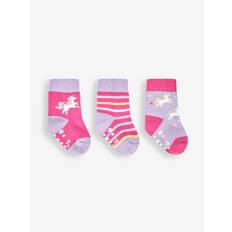 Jojo Maman Bébé JoJo Maman Bébé Fuchsia Pink 3-Pack Extra Thick Unicorn Socks