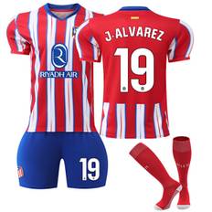 2024-2025 Club Atlético de Madrid Hemmafotbollströja med strumpor för barn nr 19 Alvarez 24