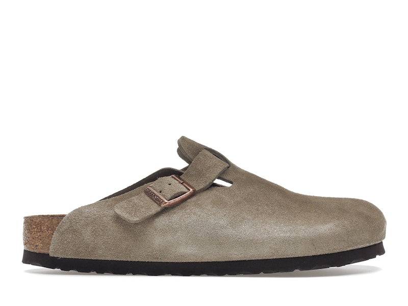 Birkenstock Boston Soft Footbed Suede Taupe Coupe Etroite - 38 / Standard