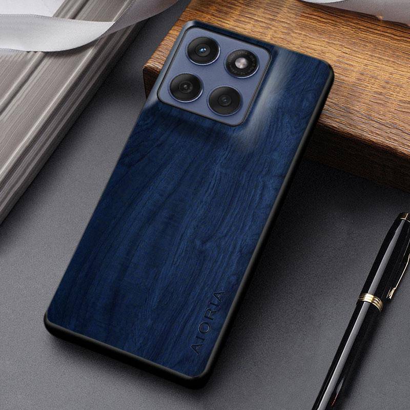 För Motorola Moto Edge 60 70 50 Fusion Neo Pro Ultra Fodral Coque Unikt Snyggt Mönster Hållbart Trämönster Läderfodral Funda beige