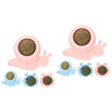 POPETPOP 2 Set Rolig Krabba Och Snigelform Interaktiva Interaktiva Kattleksaker För Kattunge 4st*2