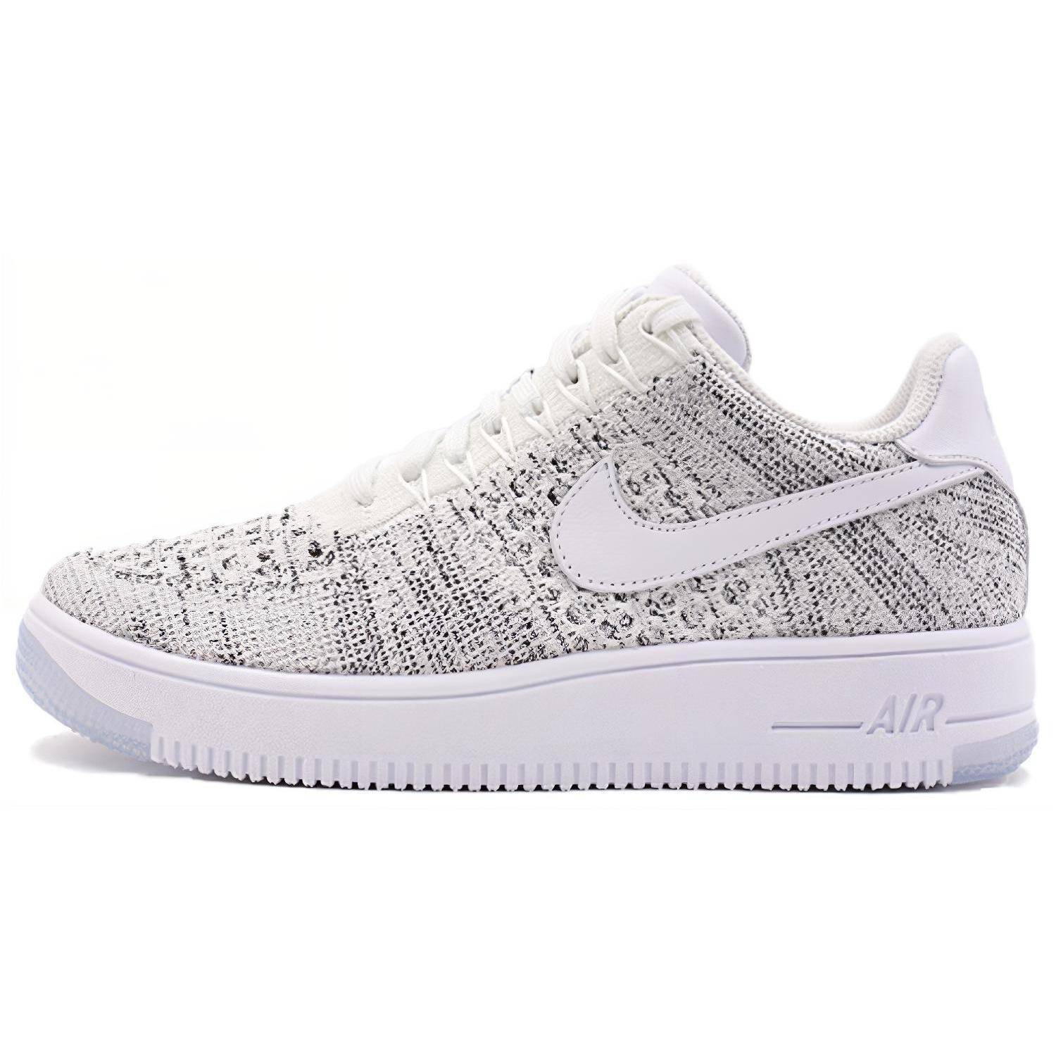 Nike Air Force 1 Flyknit Low Summit White Grey Dam 820256-103 cm grå färg/vit