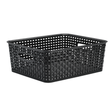 Fletkurv Rattan Sort medium