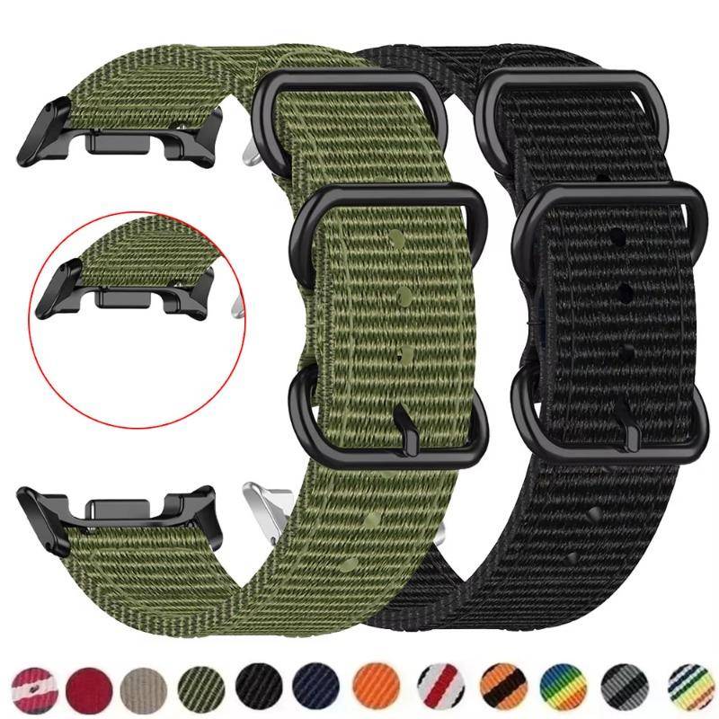 Nylonarmband för Samsung Galaxy Watch 8 44mm 40mm/8 classic 46mm/Ultra 47mm Mjukt Bekvämt Ersättningsarmband midnattsblå färg