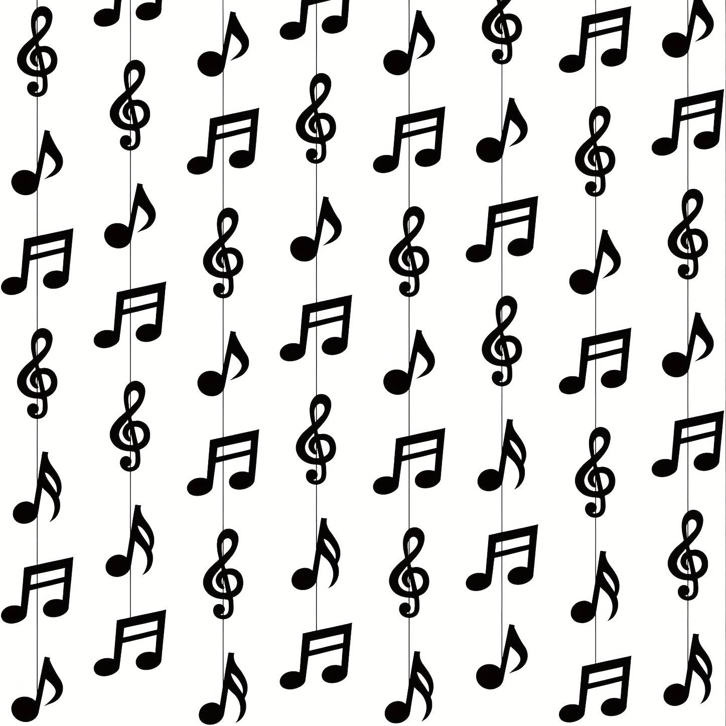 6pcs Musical Notes Hanging Decorations Music Themed Party Supplies For 1950s & 1980s Birthday Wedding Ceiling Decoration, Halloween Decorations, Christmas Decorations