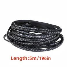 TEMU 5m Car Door Anti Strip Bumper Trim, Carbon Fibre Protector Strip Sealing Guard Styling