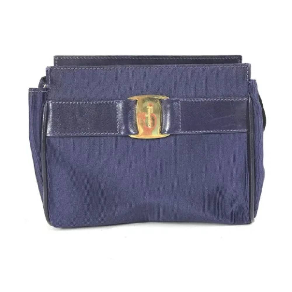 Salvatore Ferragamo Pre-owned Pre-owned Stof pouches - Vintage - Dame - Blå - ONE SIZE - Tyl