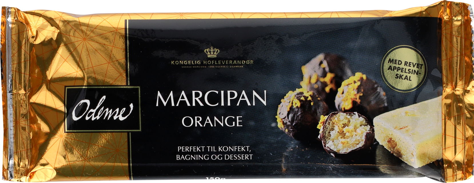 ODENSE Marcipan Orange 150g - Bedst før 28.11.2026