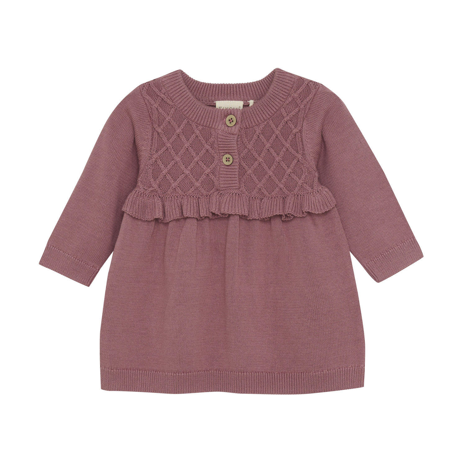 Fixoni Baby Kjole i økologisk bomuld - Wistful Mauve - 86