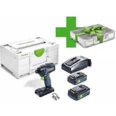 Akku-Schlagschrauber Festool 18V TID 18 HPC 4,0 I-Plus mit 2x 4,0 Ah Akku und Ladegerät inkl. Systainer