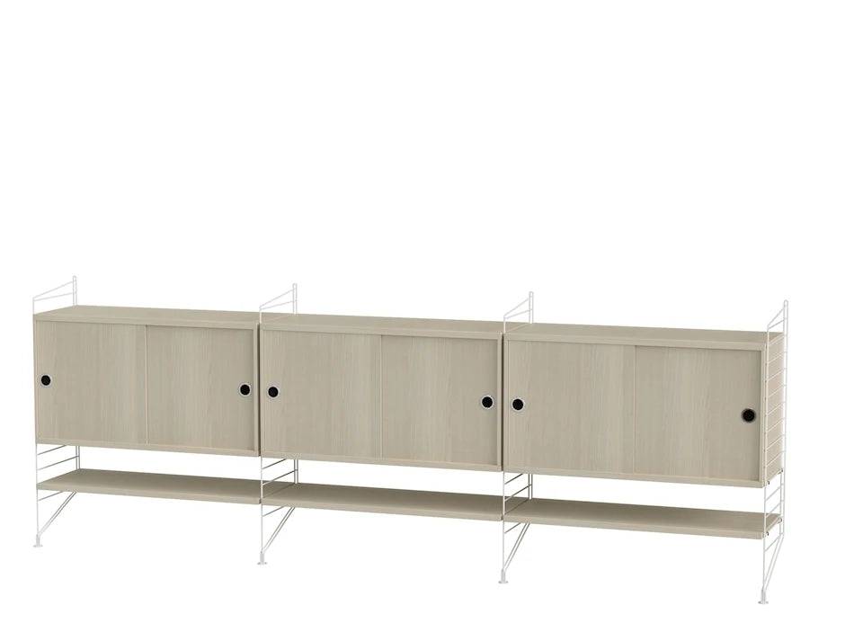 Reol, Living room F fra String Hvid - ask - Jacobsen Plus