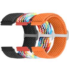 22mm Geflochtenes Armband Kompatibel mit Samsung Galaxy Watch 3 45 mm/Galaxy Watch 46 mm/Gear S3 Frontier/Classic/Garmin Venu 3/Venu 2/Vivoactive 4/Fossil Gen 6 44 mm Uhrenarmband Damen Herren