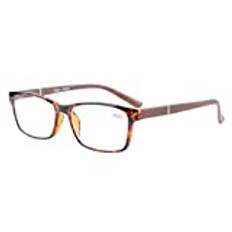 Eyekepper fjädergångjärn trä--Look armar kristallklar syn läsglasögon +0.50 Tortoise/Brown Arm