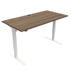 ConSet 501-47 hæve-sænke bord 160x80cm valnød med hvidt stel