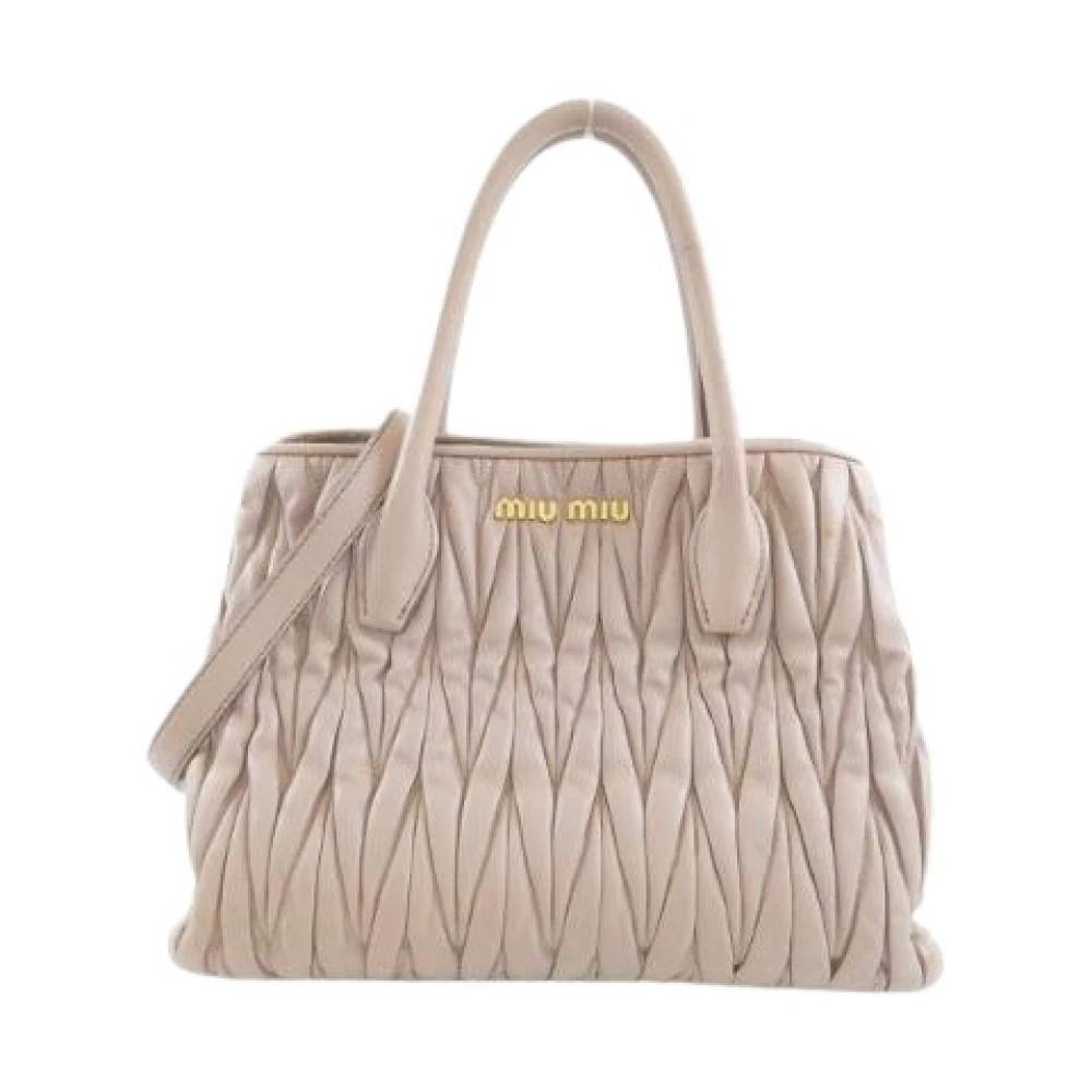 Miu Miu Pre-owned Pre-owned Matelasse’ taske - Vintage - Dame - Beige - ONE SIZE - Uld