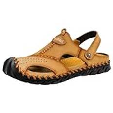 2024 Modesandaler för män 2024 nya sandaler herrsandaler sport sommar strandtofflor glidande utomhus fjärrtofflor sandaler Earth Spirit sandaler för män, Khaki, 9 UK 3X-Narrow