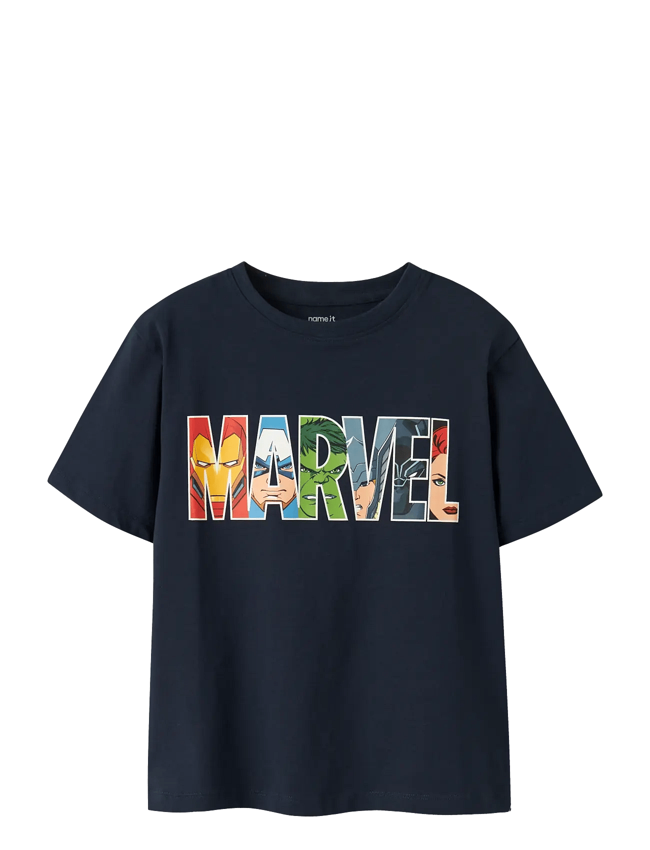 NAME IT Nkmfergus Marvel Ss Nreg Top Mar | Navy | 146-152