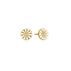 Marguerit ørestik 7.5mm zirkonia - Forgyldt sølv - 9095026-4-30-M