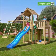 Jungle Gym Lektorn Mansion Climb X´tra Blå - Inkl. Rutschkana